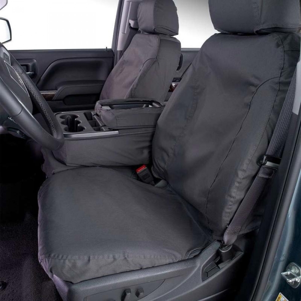 Covercraft SS2398PCGY Custom-Fit Front Bucket SeatSaver Seat Covers - Polycotton Fabric, Grey並行輸入 Covercraft First Row SeatSaver Seat Covers SS2398PCGY