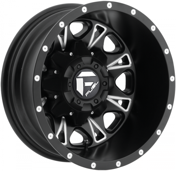 Image 1 for Fuel Off-Road Throttle Rear Dually Wheel - Black & Milled