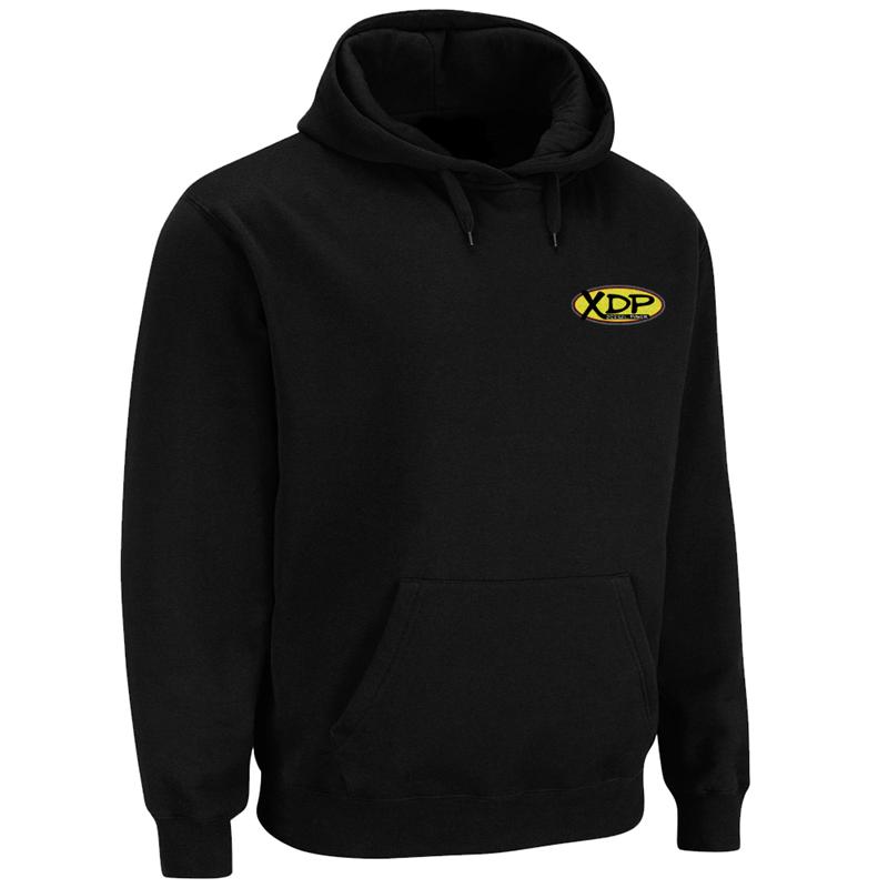 black hooded sweatshirt