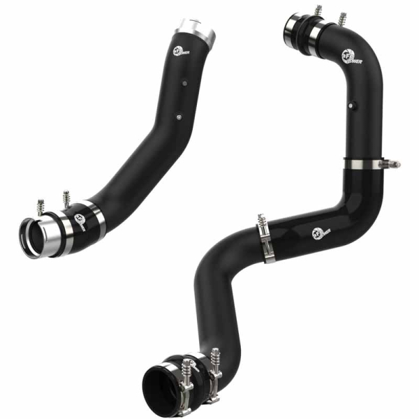 aFe BladeRunner 2 1/2in Intercooler Hot Side Charge Pipe 18-21 Jeep Wrangler JL L4-2.0L (t) - Black main image 1