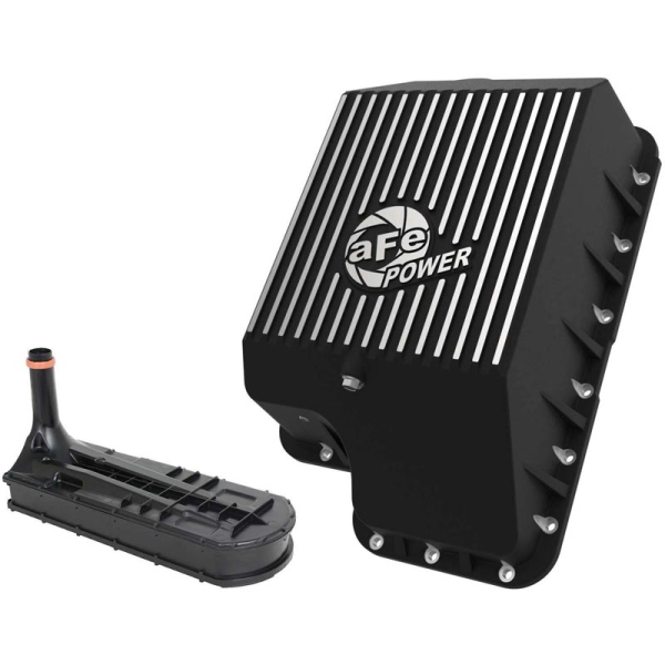 Image 1 for AFE Pro Series E4OD/4R100/5R110 Transmission Pan (Black & Machined) 46-70122-1