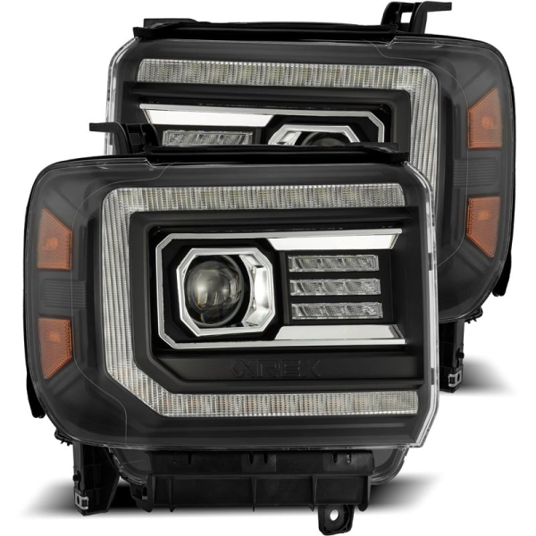 Image 1 for AlphaRex 880615 LUXX-Series Black LED Projector Headlights