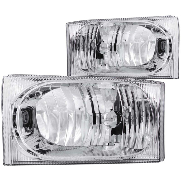 Image 1 for Anzo Chrome Crystal Headlights 111023