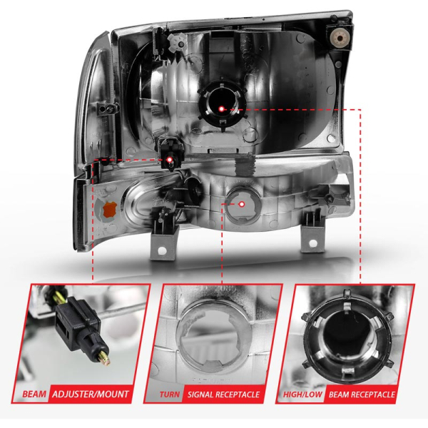 Anzo 111457 Black Crystal Headlights | XDP