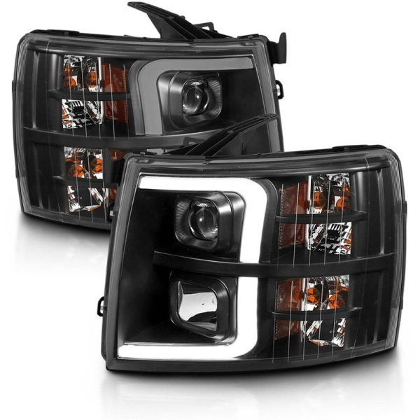 Image 1 for Anzo 111480 Black Plank Style Design Projector Headlights