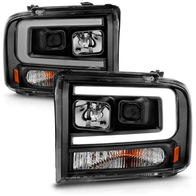 Anzo 111551 Black Plank Style Projector Headlights | XDP