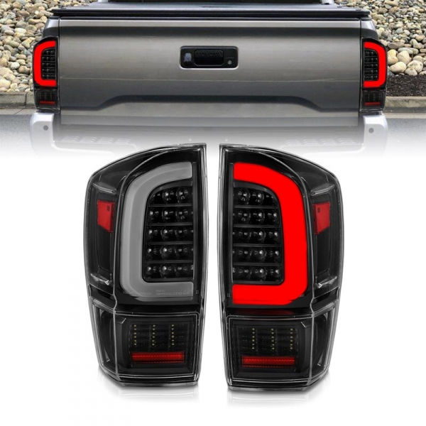Image 1 for Anzo 311400 Black LED Tail Lights With Sequential Turn Signal