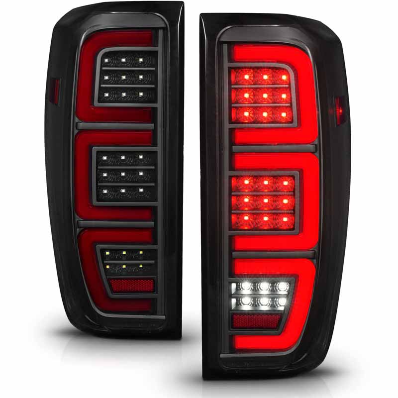 ANZO LED Tail Light Assembly F&R Black Housing Smoke Lens | Chevy Silverado (19-21) (311415)