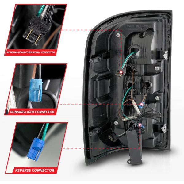 Anzo 311465 Smoked C-Bar LED Tail Lights With Sequential Turn