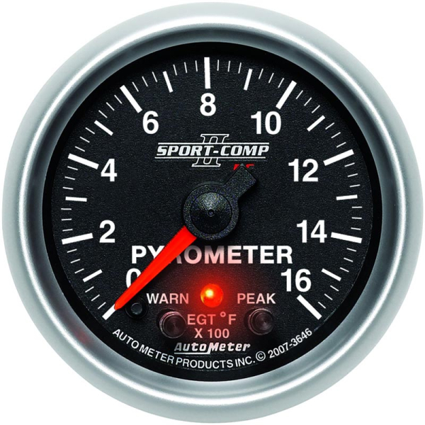 Image 1 for Auto Meter 3646 Sport-Comp II Pyrometer Gauge