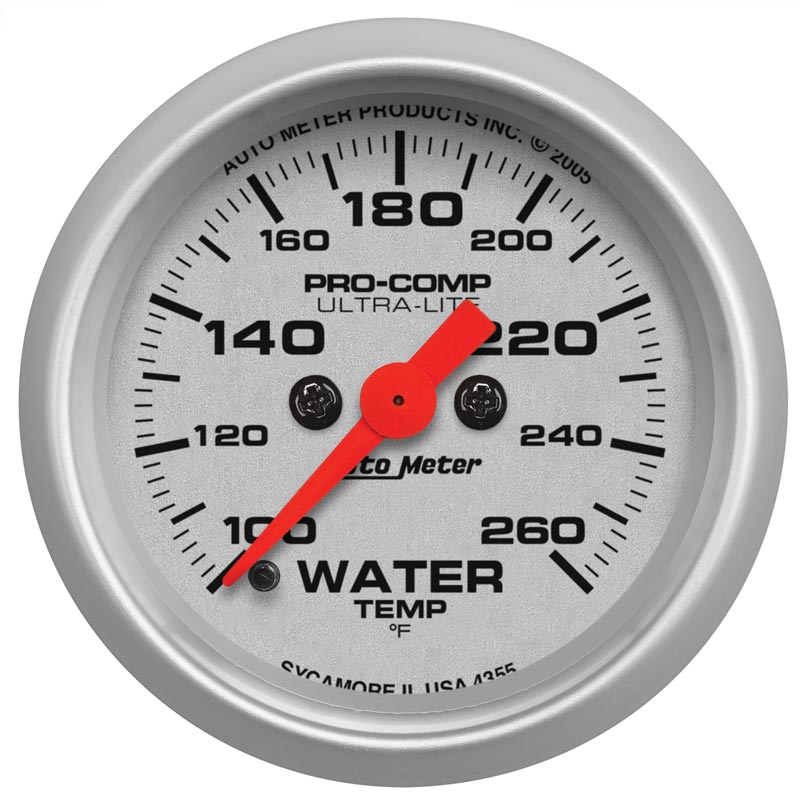Auto Meter 4355 UltraLite Water Temp Gauge XDP