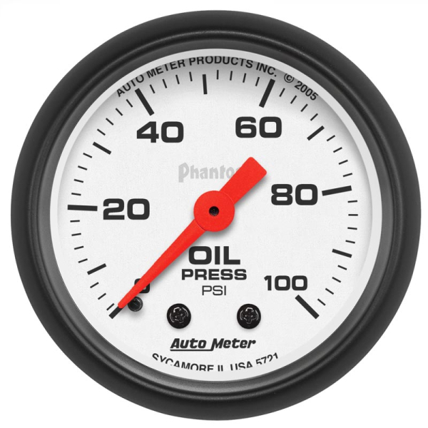 Image 1 for Auto Meter Phantom Series Oil Pressure Gauge 5721