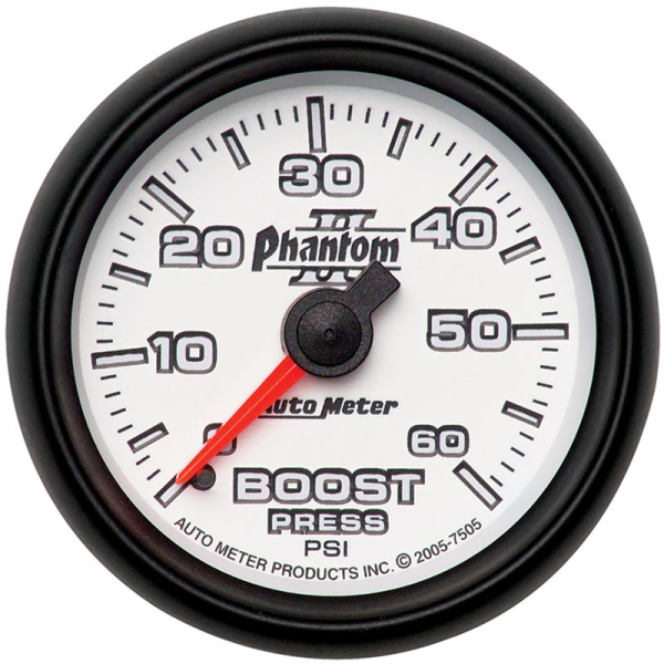 Image 1 for Auto Meter Phantom II Series Boost Gauge 7505