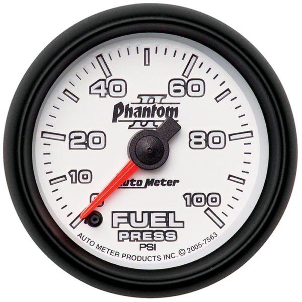 Image 1 for Auto Meter Phantom II Series Fuel Pressure Gauge 7563