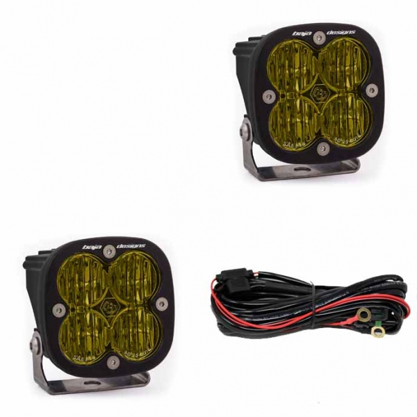Image 1 for Baja Designs 257815 Squadron SAE Amber LED Wide Fog Light - Pair