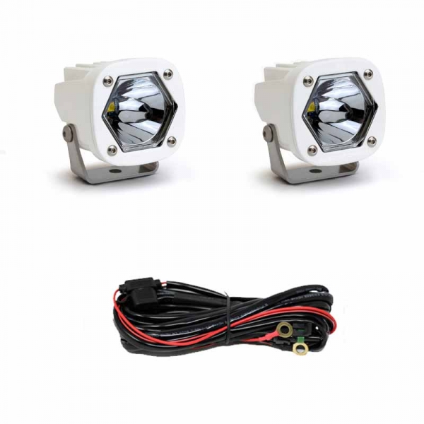 Image 1 for Baja Designs 387801WT S1 Clear Spot LED Pod Light - Pair