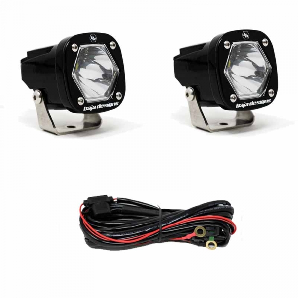 Image 1 for Baja Designs 387801 S1 Clear Spot LED Pod Light - Pair