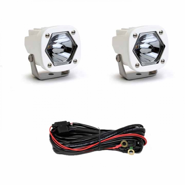 Image 1 for Baja Designs 387807WT S1 Clear Laser Spot LED Pod Light - Pair