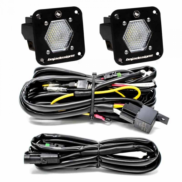 Image 1 for Baja Designs 387809 S1 Flush Work/Scene LED Pod Light Reverse Kit