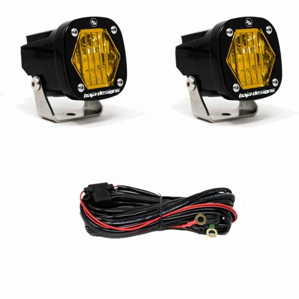 Image 1 for Baja Designs 387815 S1 Amber Wide Cornering LED Pod Light - Pair