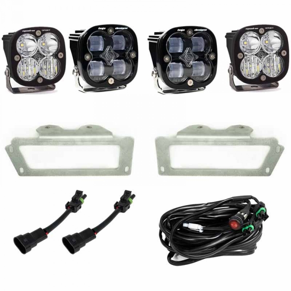 Image 1 for Baja Designs 447619 Squadron SAE Clear Fog LED Pocket Light Kit