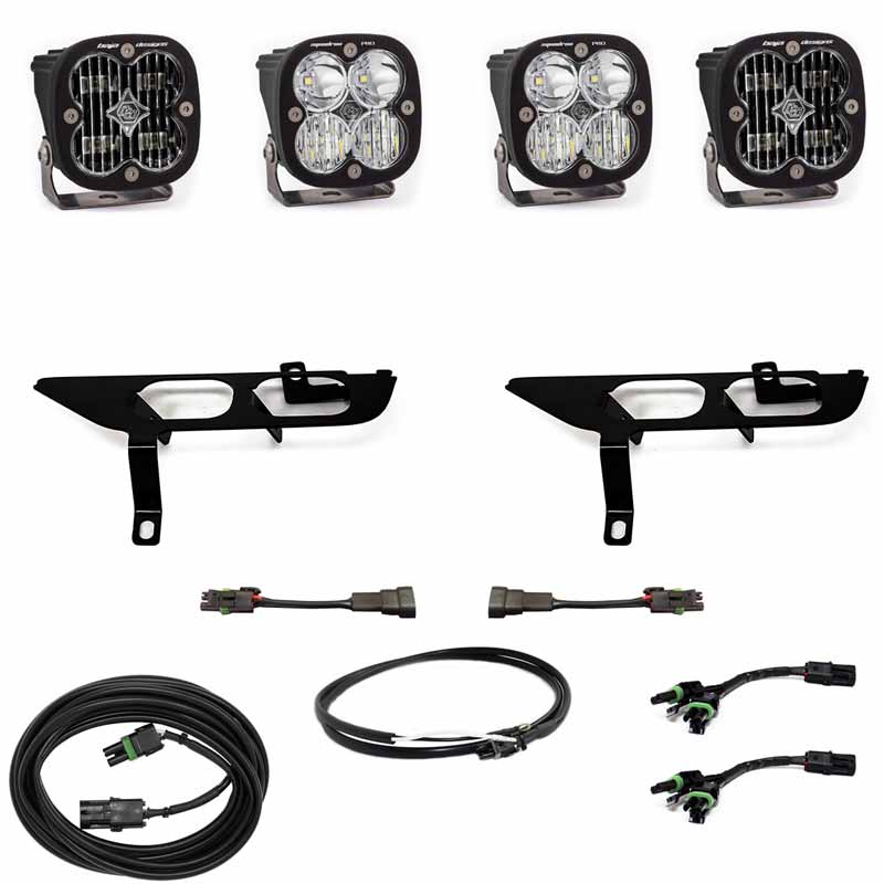 Squadron SAE/Pro Fog Pocket Kit 23-On Ford F-250/350 Super Duty SAE Fog Clear Upfitter Wiring Baja Designs main image 1