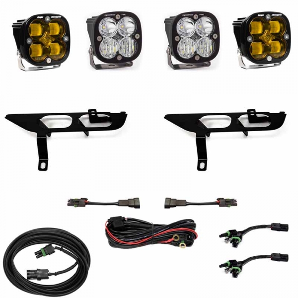 Image 1 for Baja Designs 447700 Squadron SAE/Pro Amber Fog Light Kit (Toggle Wiring)