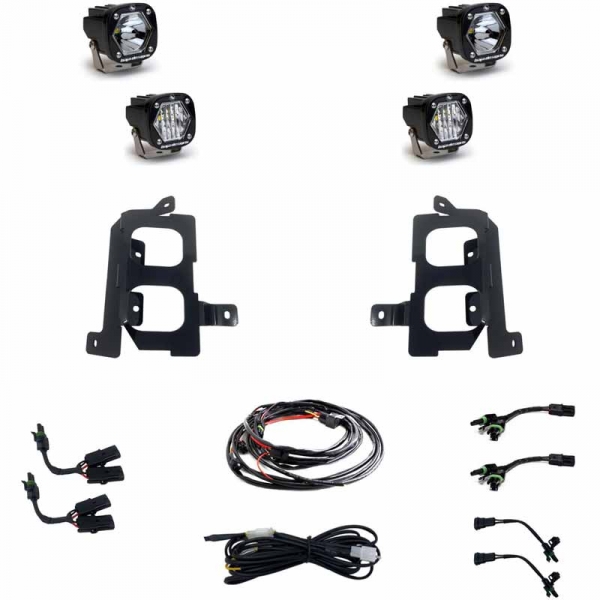 Image 1 for Baja Designs 447855 S1 Clear/Clear Dual Fog LED Pocket Light Kit