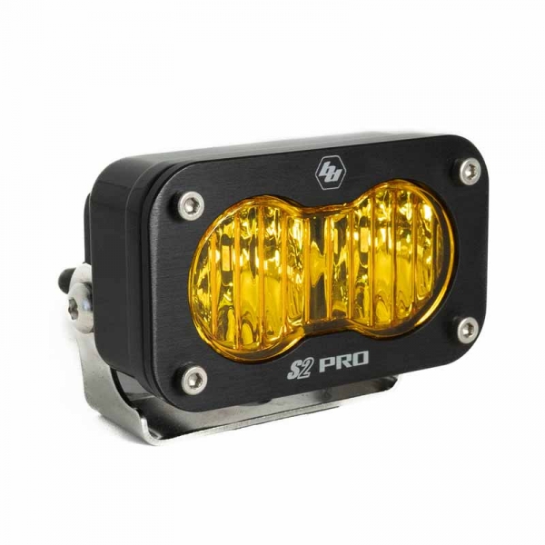 Image 1 for Baja Designs 480015 S2 Pro Amber Wide Cornering LED Pod Light