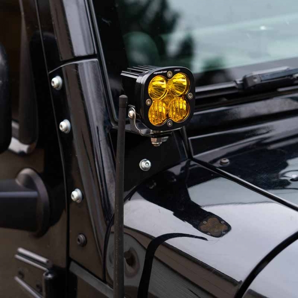 Image 1 for Baja Designs 497811 Squadron Pro Amber Spot LED Pod Light - Pair