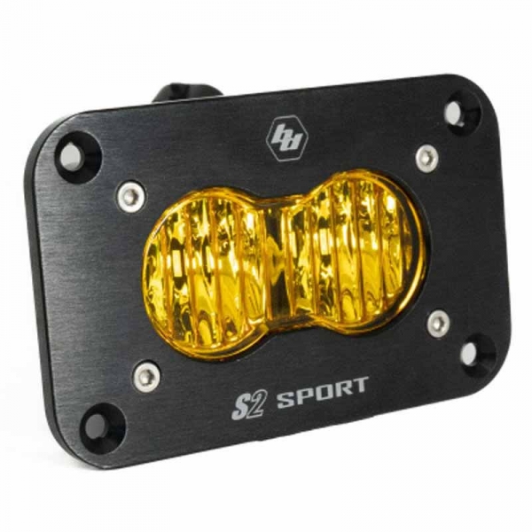Image 1 for Baja Designs 541015 S2 Sport Flush Amber Wide Cornering LED Pod Light