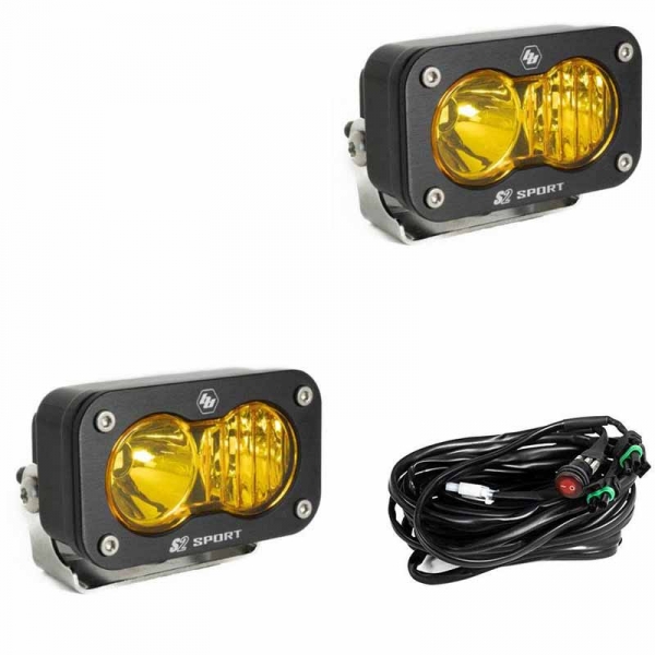 Image 1 for Baja Designs 547813 S2 Sport Amber Driving/Combo Pattern LED Pod Light