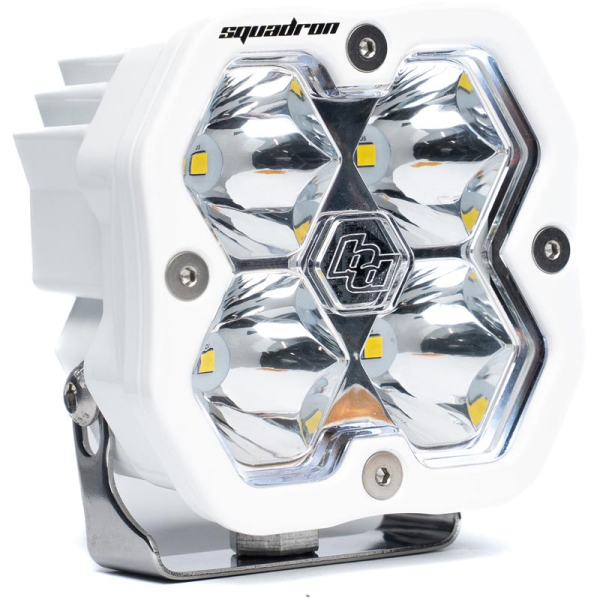 Image 1 for Baja Designs Squadron 2.0 Sport Clear Spot Flush Mount LED Auxiliary Light Pod 55-1001-WT-2