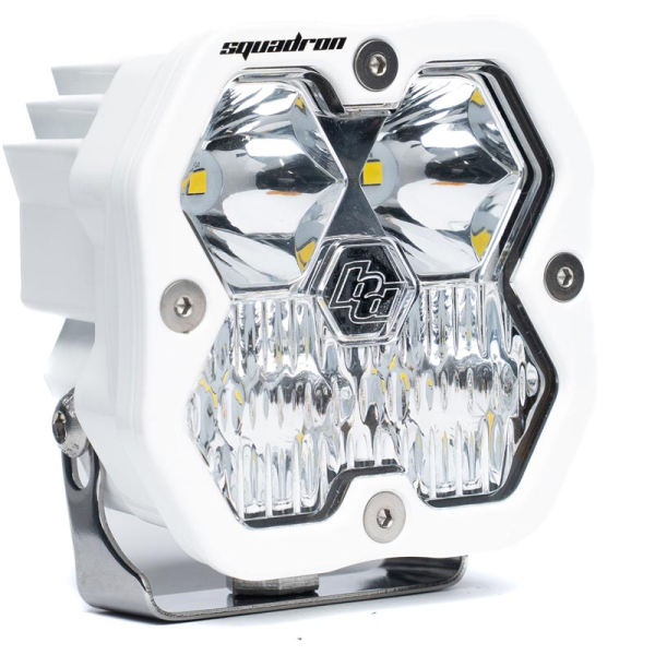 Image 1 for Baja Designs Squadron 2.0 Sport Clear Driving/Combo Flush Mount LED Auxiliary Light Pod 55-1003-WT-2