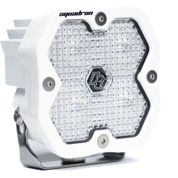 Image 1 for Baja Designs Squadron 2.0 Sport Clear Work/Scene Flush Mount LED Auxiliary Light Pod 55-1006-WT-2
