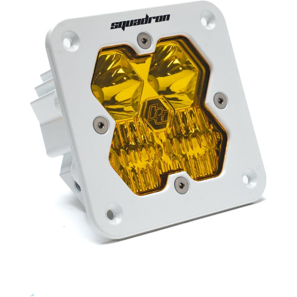 Image 1 for Baja Designs Squadron 2.0 Sport Amber Driving/Combo Flush Mount LED Auxiliary Light Pod 55-1013-WT-2