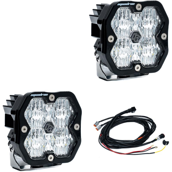 Image 1 for Baja Designs Squadron 2.0 Sport Clear Wide Cornering LED Auxiliary Light Pod - Pair 55-7805-2