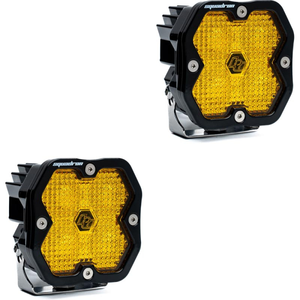Image 1 for Baja Designs Squadron 2.0 Sport Amber Work/Scene LED Auxiliary Light Pod - Pair 55-7816-2