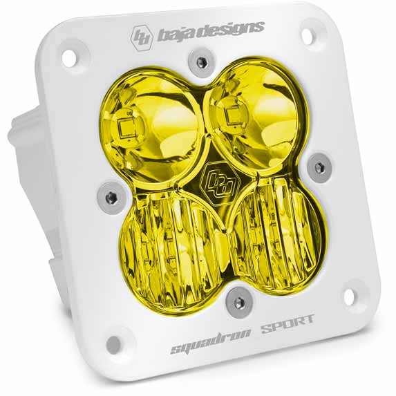 Image 1 for Baja Designs 551013WT Squadron Sport Amber Combo LED Flush Mount Light