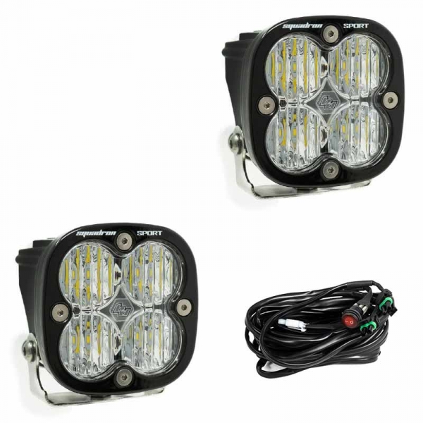 Image 1 for Baja Designs 557805 Squadron Sport Clear Wide LED Pod Light- Pair