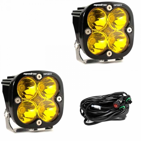 Image 1 for Baja Designs 557811 Squadron Sport Amber LED Spot Light - Pair