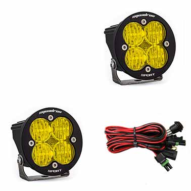 Image 1 for Baja Designs 587815 Squadron-R Sport Amber Wide LED Pod Light - Pair
