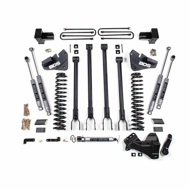 BDS Suspension BDS1565H 4" 4Link Lift Kit With NX2 Shocks XDP
