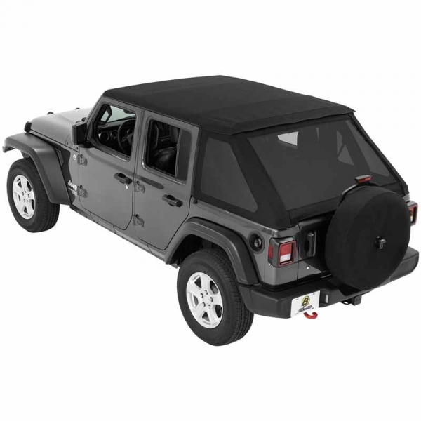 Bestop 56863-17 Trektop Slanback Soft Top - Black Twill | XDP