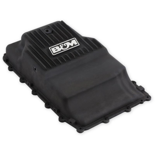 B&M 71400 Black Hi-Tek Heavy-Duty Deep Transmission Pan For 10R80