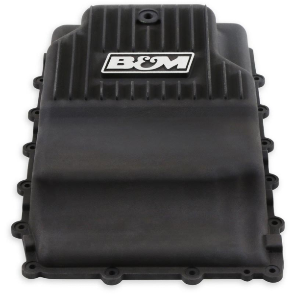 B&M 71400 Black Hi-Tek Heavy-Duty Deep Transmission Pan For 10R80