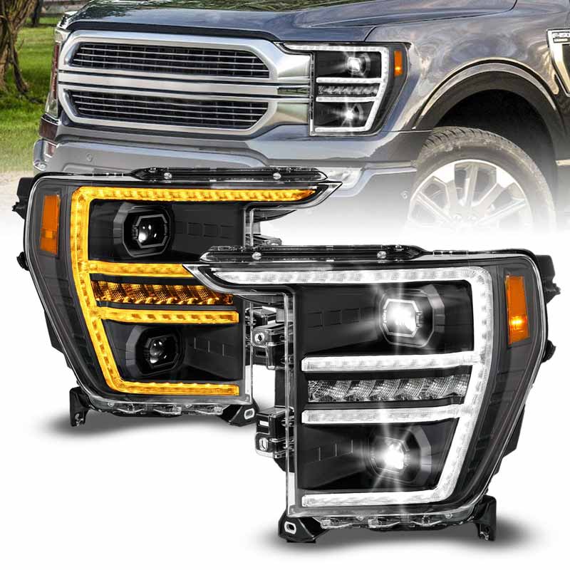 Anzo 111594-L Black LED Sequential Headlight (Driver Side) | XDP