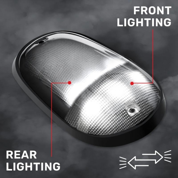 Recon 264146BKHPWH Smoked Lens 2-Way Facing White LED Cab Lights | XDP