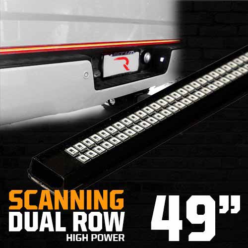 Image 1 for Recon 26415XHP 49" Dual Row LED Tailgate Bar W/ Scanning Amber Signal