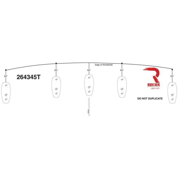 Recon 264345T Cab Roof Lights Template XDP